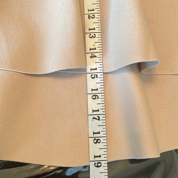 BCBG MaxAzria Natural Evelyn High-Low Flare Skirt Size M - Picture 13 of 16